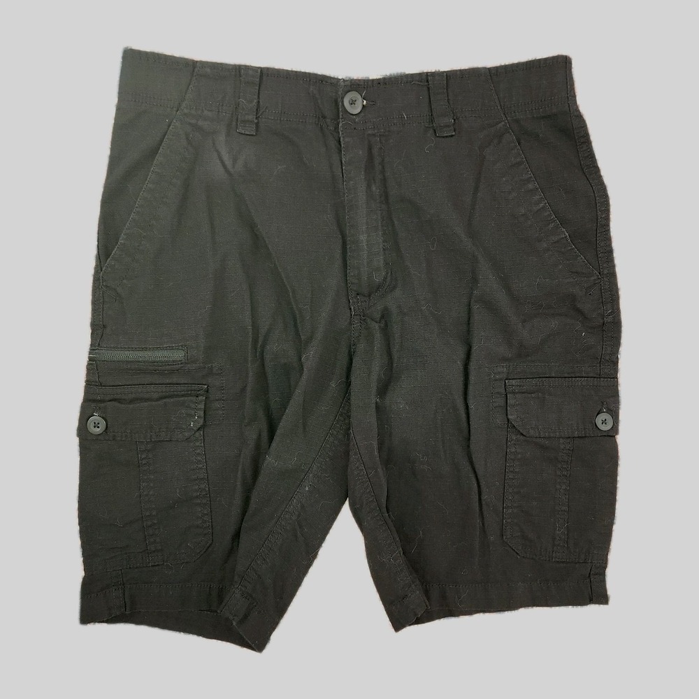 WearFirst Freeband Waist Cargo Shorts, Size 34, Black, Stretch‎ Comfort